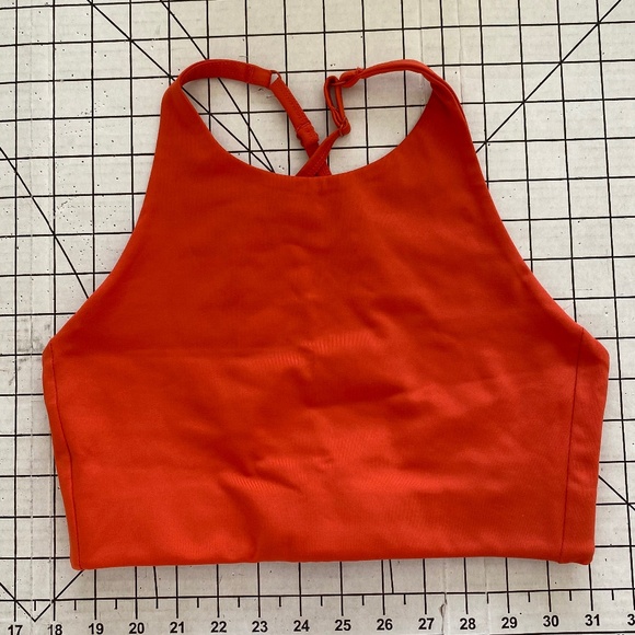 Girlfriend Collective Orange Red Sports Bra - Picture 2 of 4